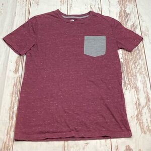 Old Navy Softest Short Sleeve Tee Shirt Burgundy & Gray Sz XL(14-16)